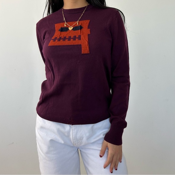 Paul Smith Purple Wool Knit Crewneck Jumper - Small - Picture 2 of 6